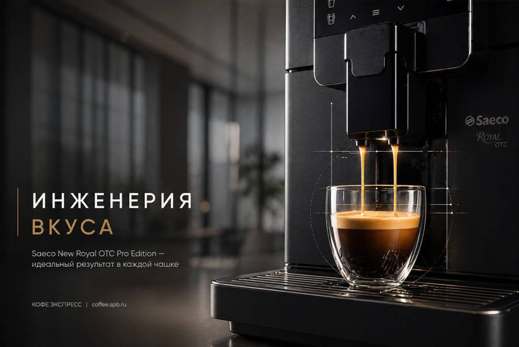 Инженерия вкуса. SAECO New Royal Pro Edition — идеальный результат в каждой чашке.